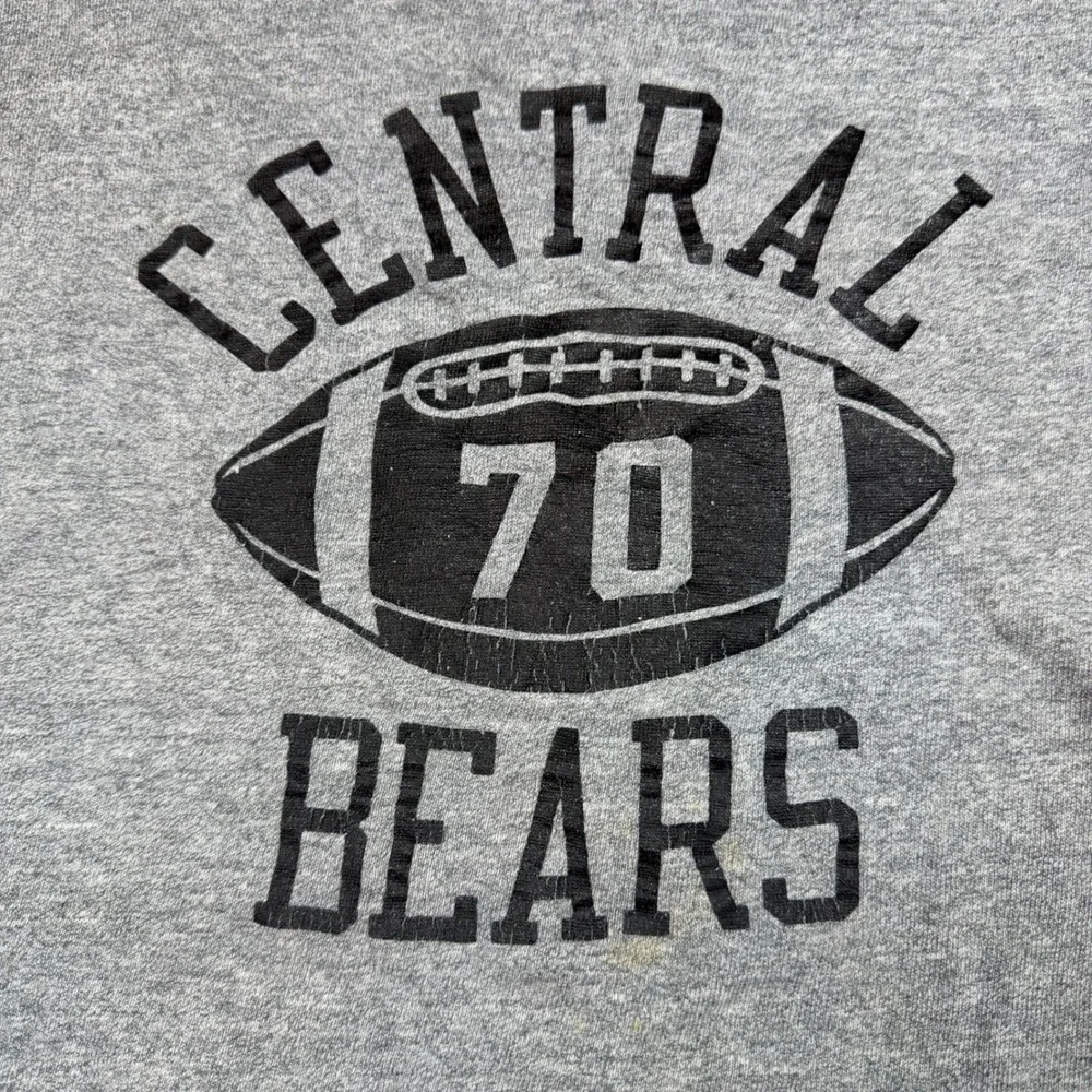 Vtg 80s Champion Blue Bar 88 12 Shirt XXL Gray Central Bears Football Crewneck - Picture 5 of 6